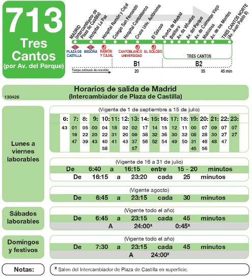 Linea 713 ida