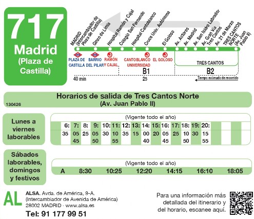 Linea 717 vuelta