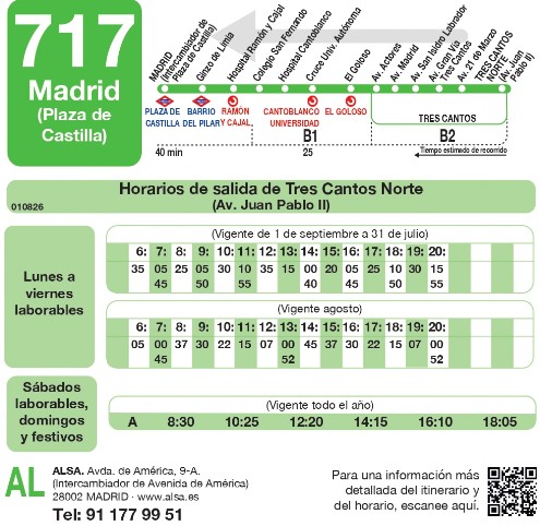 Linea 717 vuelta
